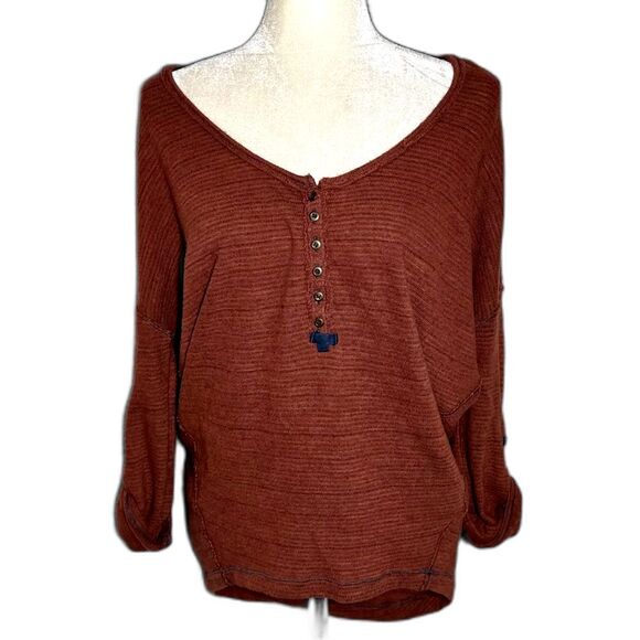 We The Free Tops - 🌟 We The Free Dolman Roll Tab Sleeve Henley Top
